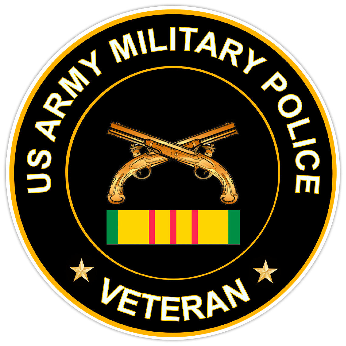 US Army Military Police Veteran Bumper Sticker Military Vinyl Soldier Decal 5"