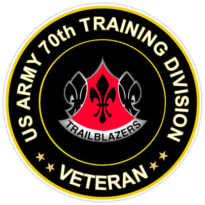 US Army 70th Training Division Veteran Bumper Sticker Military Vinyl Decal 5"