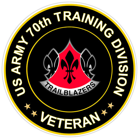 US Army 70th Training Division Veteran Bumper Sticker Military Vinyl Decal 5"