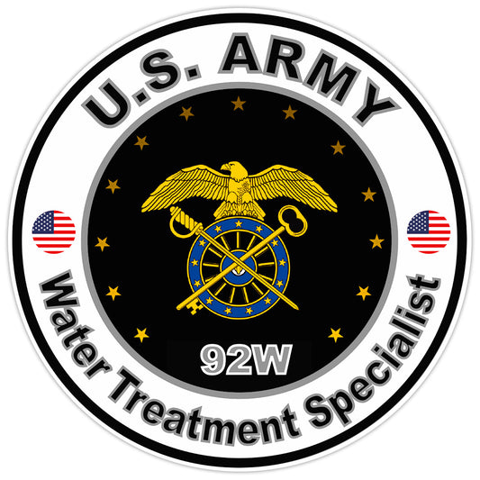 US Army Water Treatment Specialist Bumper Sticker Military Soldier Decal 5"