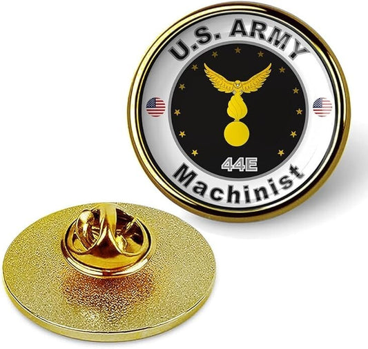 United States Army Machinist Tie Suit Shirt Lapel Pin - Gold