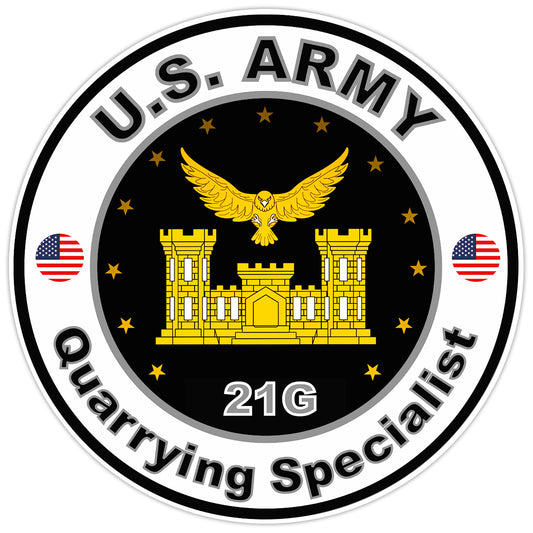 United States Army Quarrying Specialist Sticker Military Soldier Decal 5"