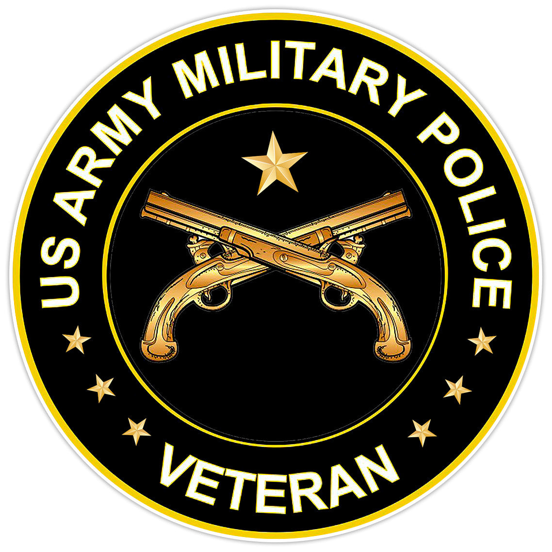 US Army Military Police Veteran Bumper Sticker Vinyl Soldier Decal 5"