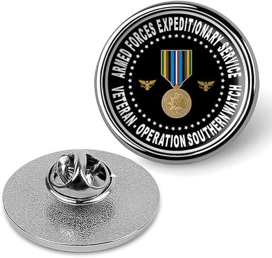 Armed Forces Expeditionary Service Operation Southern Watch Lapel Pin-Silver
