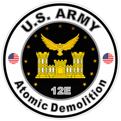 United States Army Atomic Demolition Bumper Sticker Military Soldier Decal 5"