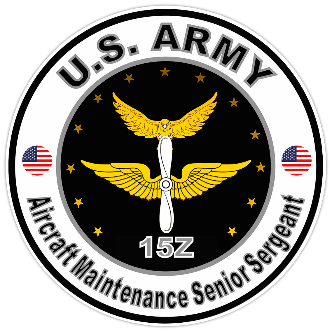 US Army Aircraft Maintenance Senior Sergeant Bumper Sticker Military Decal 5"