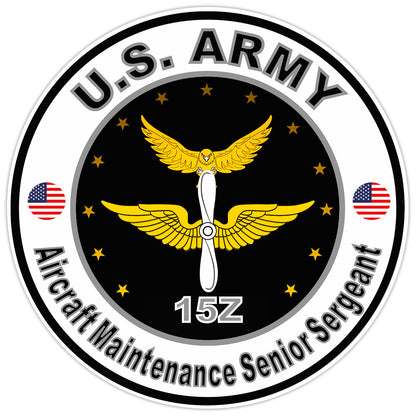 US Army Aircraft Maintenance Senior Sergeant Bumper Sticker Military Decal 5"