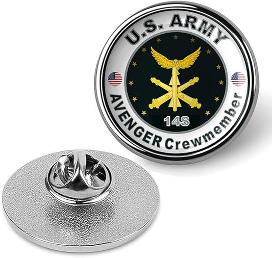 United States Army Avenger Crewmember Tie Suit Shirt Lapel Pin - Silver