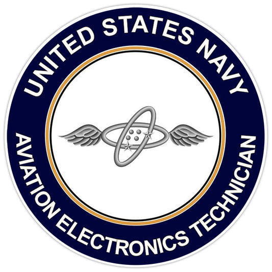 U.S. Navy Aviation Electronics Technician AT Bumper Sticker Military Decal 5"