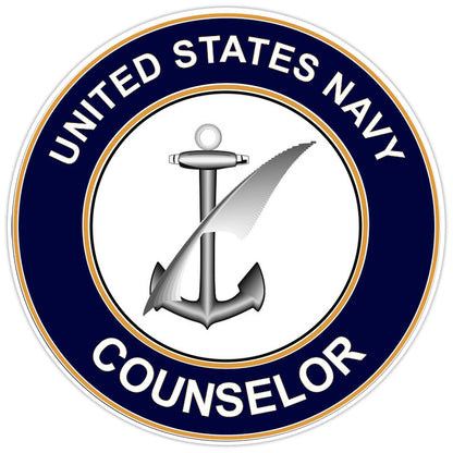 U.S. Navy Counselor Bumper Sticker Military Vinyl Soldier Decal 5"