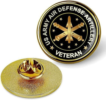 US Army Air Defense Artillery Veteran Lapel Pin Veteran Tie Suit Shirt Lap-Gold