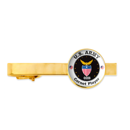 Us Army Cornet Player 02B Military Veteran Tie Clip Tie Bar Gift