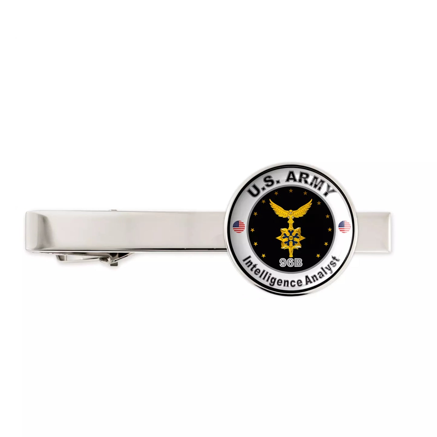 Us Army Intelligence Analyst Military Veteran Tie Clip Tie Bar Gift