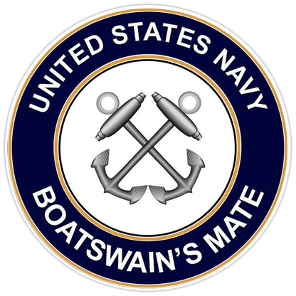 U.S. Navy Boatswains Mate Bumper Sticker Military Vinyl Soldier Decal 5"