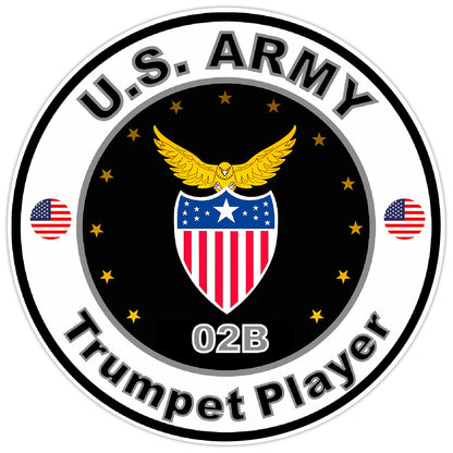 United States Army Trumpet Player Bumper Sticker Military Soldier Decal 5"