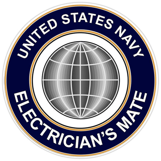 U.S. Navy Electrician Mate Bumper Sticker Military Vinyl Soldier Decal 5"