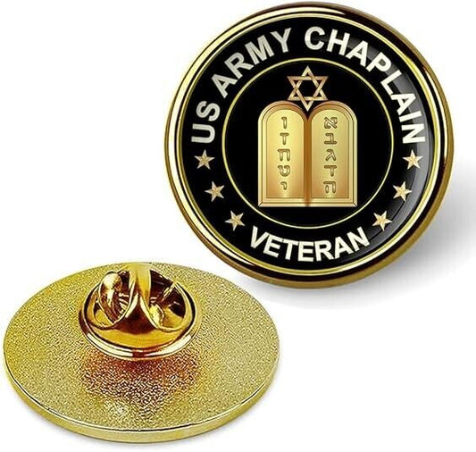 U.S Army Chaplain Veteran Lapel Pin Veteran Tie Suit Shirt Lapel Pin-Gold