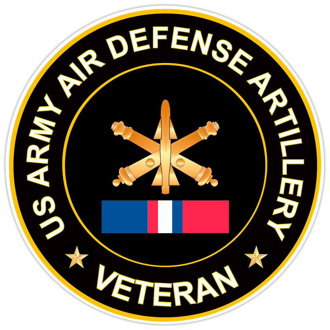 US Army Air Defense Artillery Veteran Bumper Sticker Military Vinyl  Decal 5"