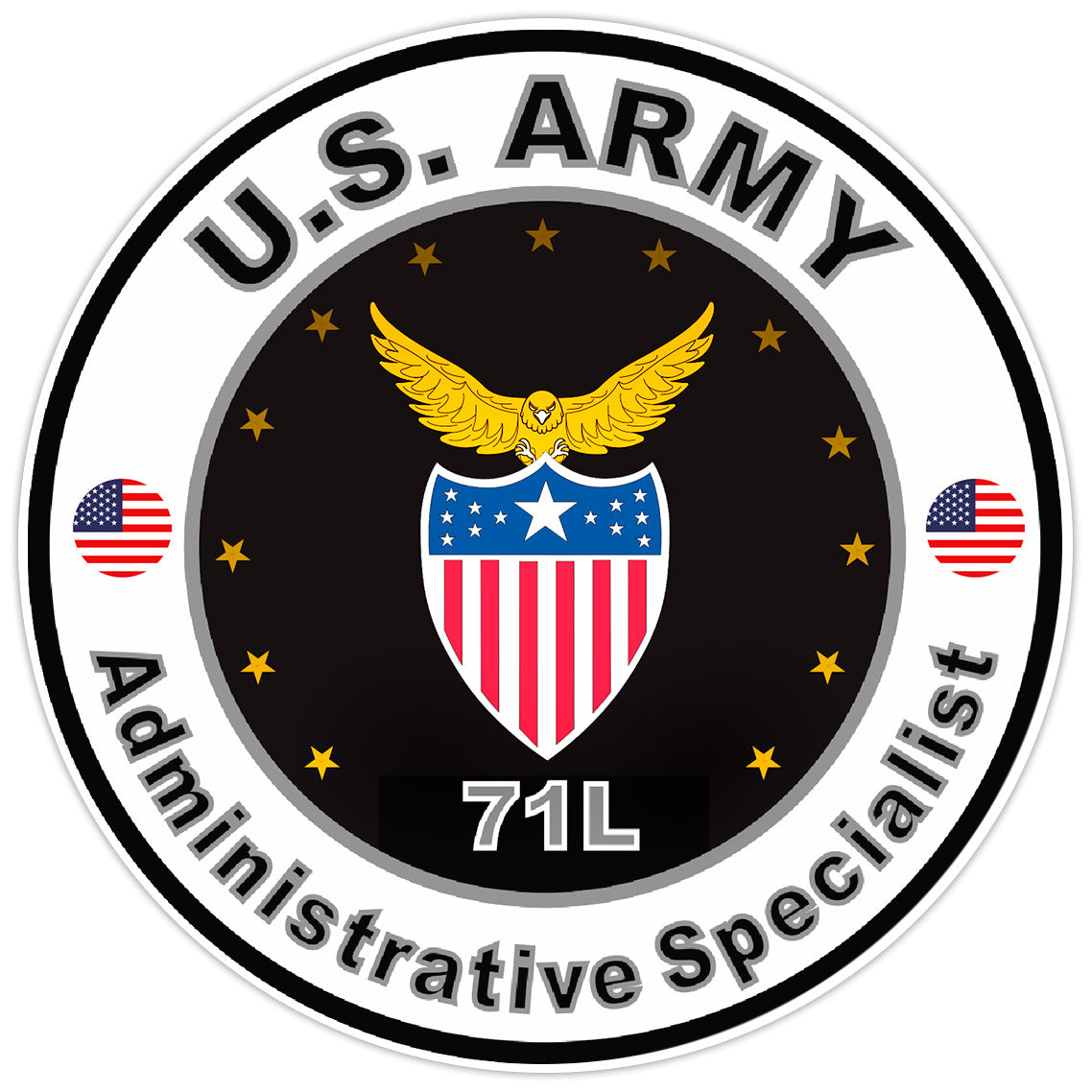 US Army Administrative Specialist Bumper Sticker Military Soldier Decal 5"