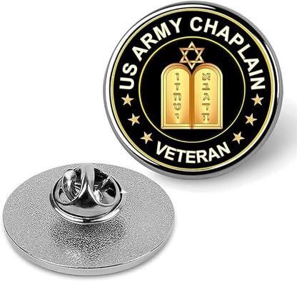U.S Army Chaplain Veteran Lapel Pin Veteran Tie Suit Shirt Pinback-Silver