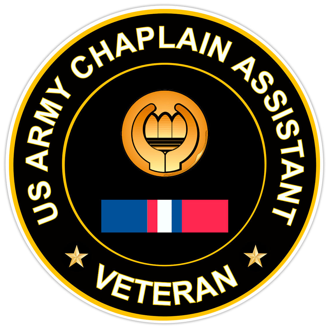 US Army Chaplain Assistant Veteran Bumper Sticker Military Vinyl Decal 5"