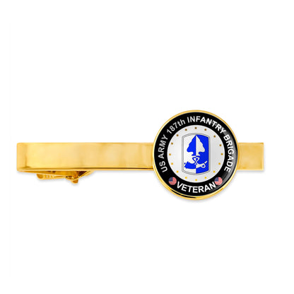 Us Army 187th Infantry Brigade Military Veteran Tie Clip Tie Bar Gift