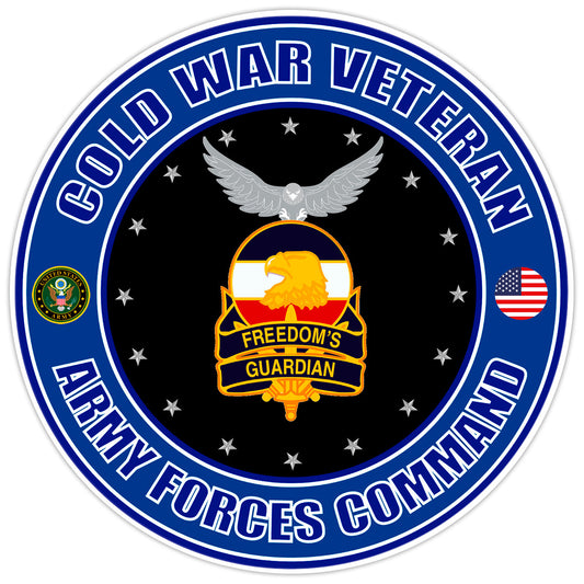 Cold War Veteran Army Forces Command Bumper Sticker Military Soldier Decal 5"