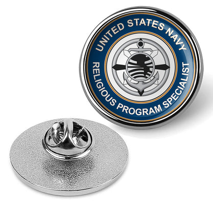 U.S. Navy Religious Program Specialist Tie Tac, Hat Pin, Lapel Pin - Silver