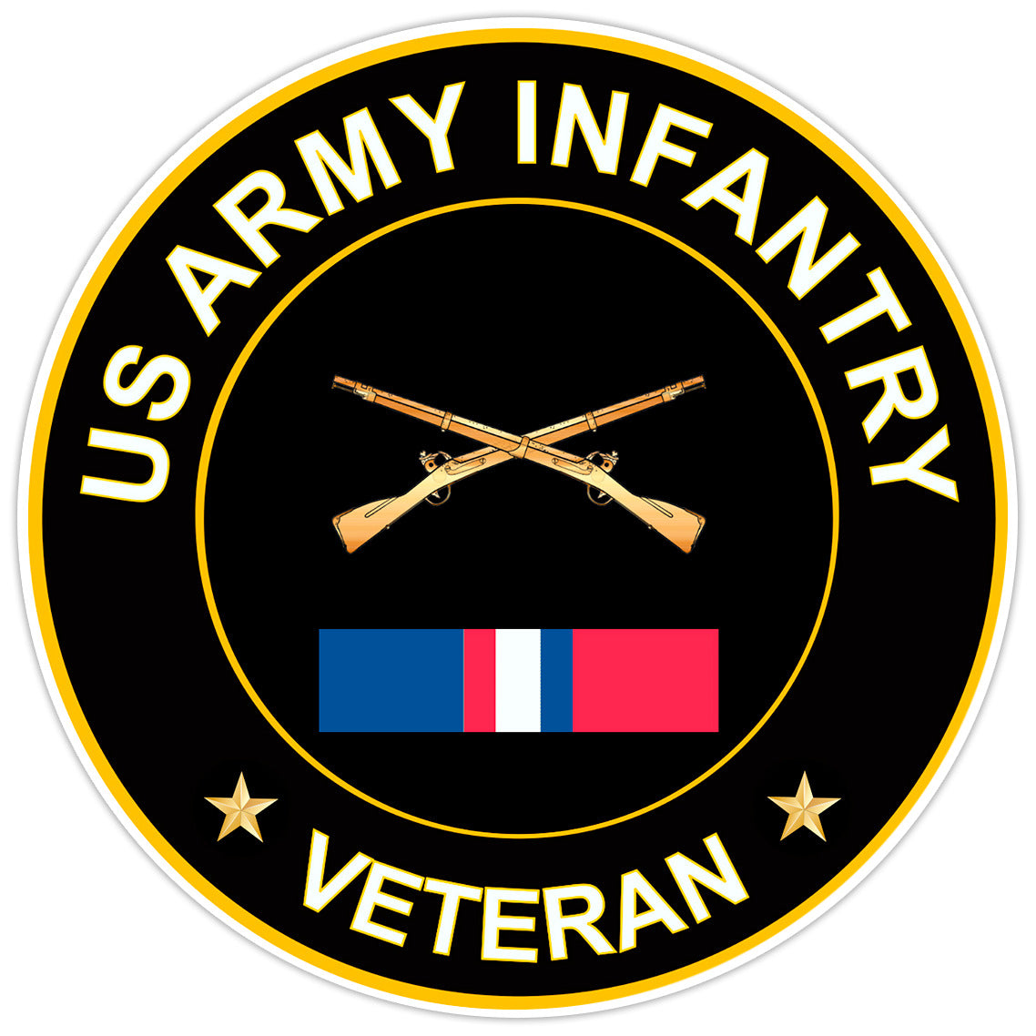 US Army Infantry Veteran Bumper Sticker Military Vinyl Soldier Decal 5"