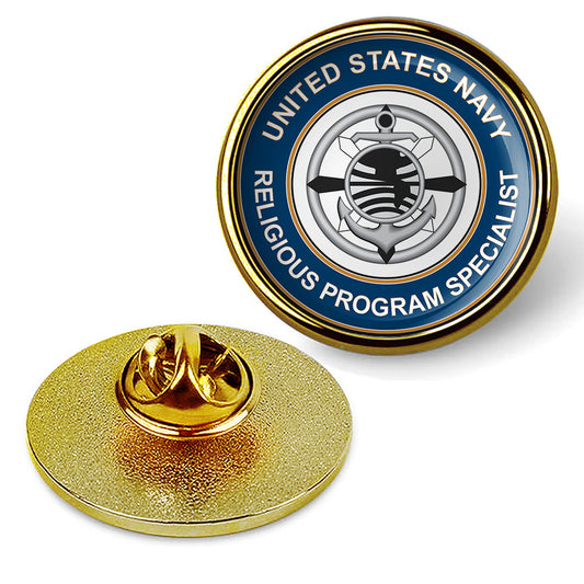 U.S. Navy Religious Program Specialist Tie Tac, Hat Pin, Lapel Pin - Gold