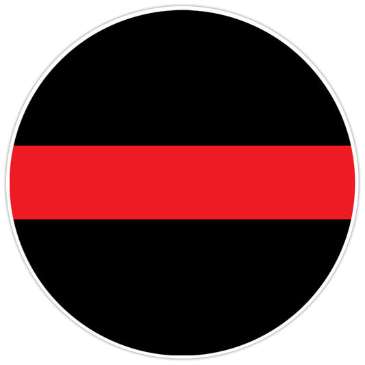 First Responder Firefighter Thin Red Line Bumper Sticker Military Vinyl Decal 5"