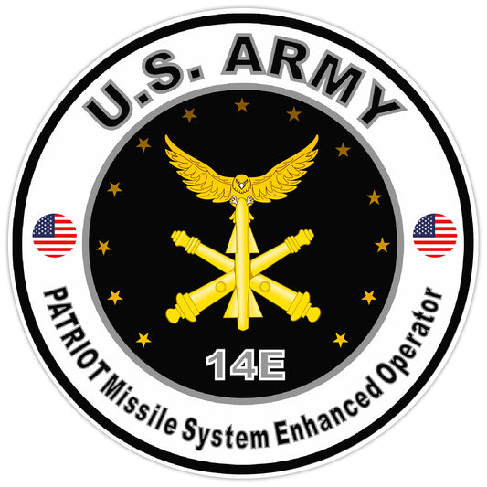 US Army Patriot Missile System Enhanced Operator Bumper Sticker Soldier Decal 5"