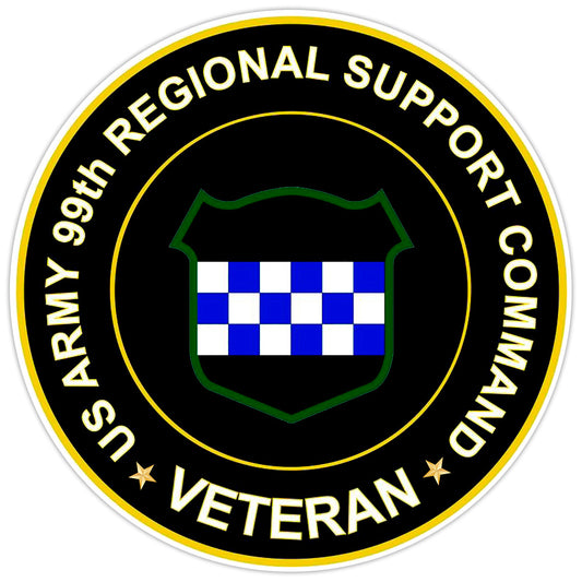 US Army 99th Regional Support Command Veteran Bumper Sticker Military Decal 5"