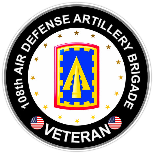 108th Defense Artillery Brigade Veteran Bumper Sticker Military Vinyl Decal 5"