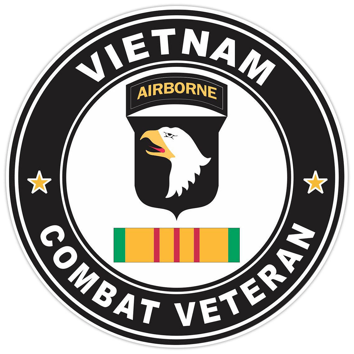 101st Airborne Division Vietnam Combat Veteran Bumper Sticker Military Vinyl 5"