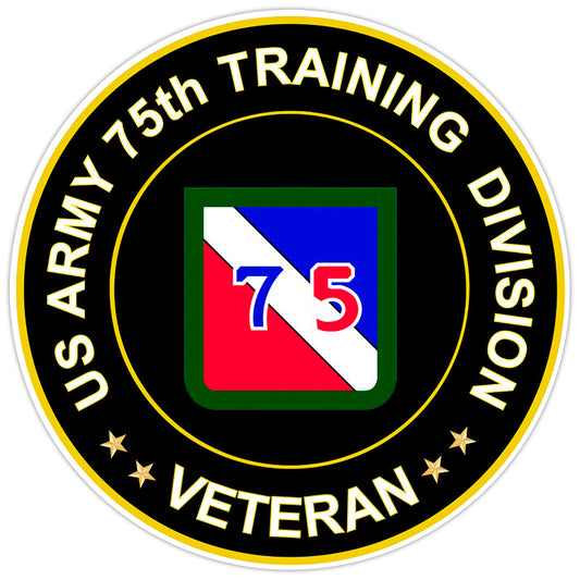US Army 75th Training Division Veteran Bumper Sticker Military Vinyl Decal 5"