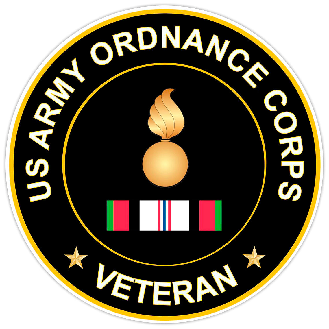 US Army Ordnance Corps Veteran Bumper Sticker Military Vinyl Soldier Decal 5"