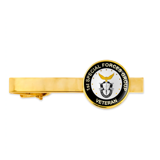 Us Army 1st Special Forces Group Military Veteran Tie Clip Tie Bar Gift