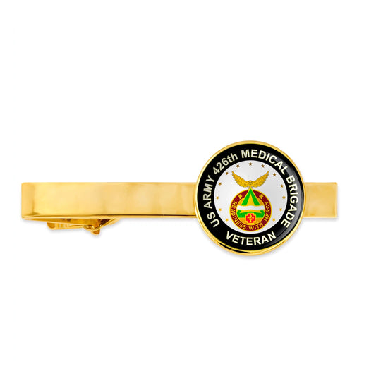 Us Army 426th Medical Brigade Military Veteran Tie Clip Tie Bar Gift