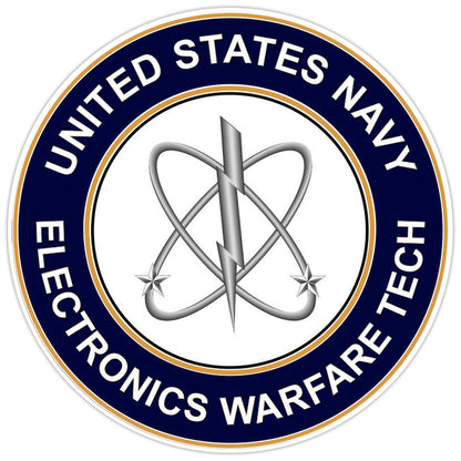 U.S. Navy Electronics Warfare Technician Bumper Sticker Military Vinyl Decal 5"