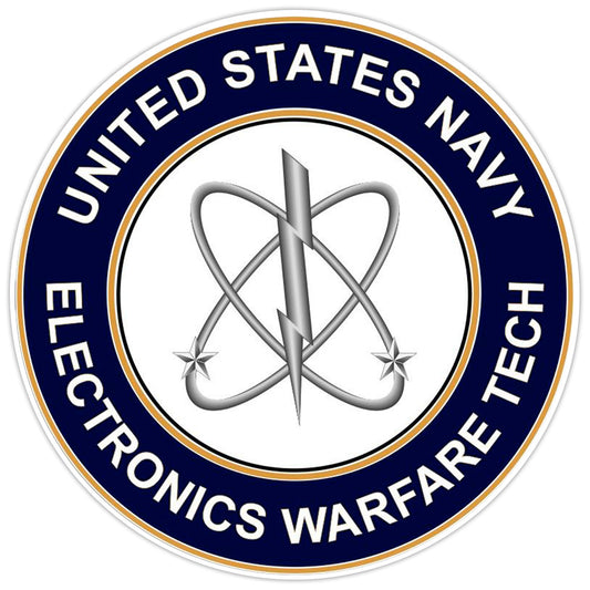U.S. Navy Electronics Warfare Technician Bumper Sticker Military Vinyl Decal 5"