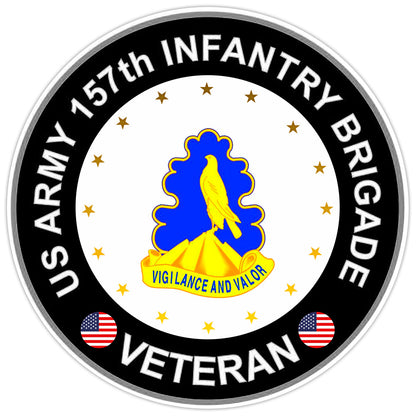 US Army 157th Infantry Brigade Veteran Bumper Sticker Military Vinyl Decal 5"