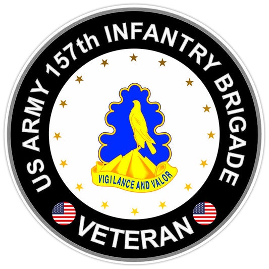 US Army 157th Infantry Brigade Veteran Bumper Sticker Military Vinyl Decal 5"