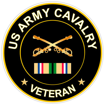 US Army Cavalry Veteran Bumper Sticker Military Vinyl Soldier Decal 5"