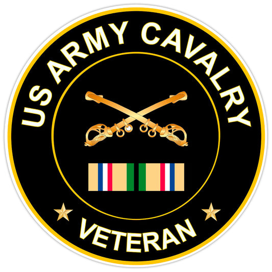 US Army Cavalry Veteran Bumper Sticker Military Vinyl Soldier Decal 5"