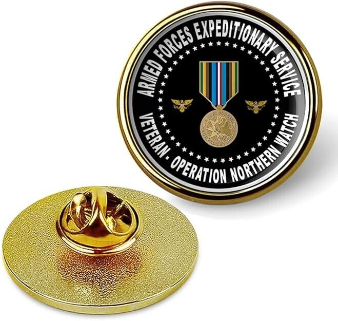 Armed Forces Expeditionary Service Operation Northern Watch Lapel Pin-Gold