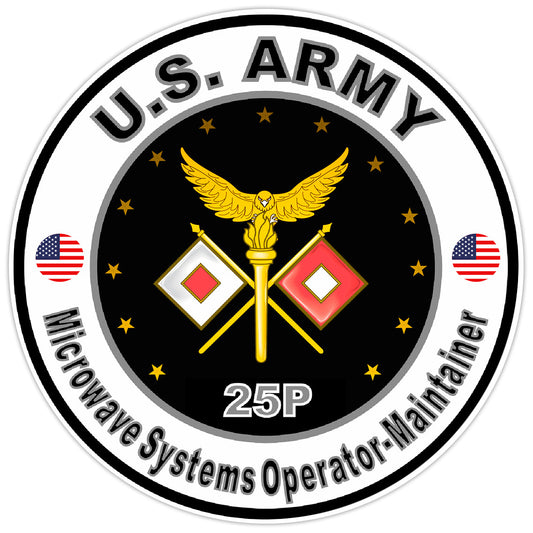 US Army Microwave Systems Operator-Maintainer Sticker Military Soldier Decal 5"