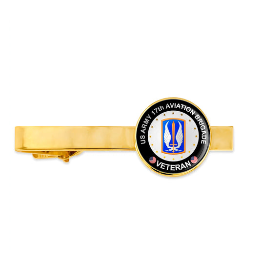 Us Army 17th Aviation Brigade Military Veteran Tie Clip Tie Bar Gift