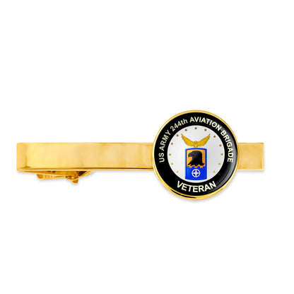 Us Army 244th Aviation Brigade Military Veteran Tie Clip Tie Bar Gift