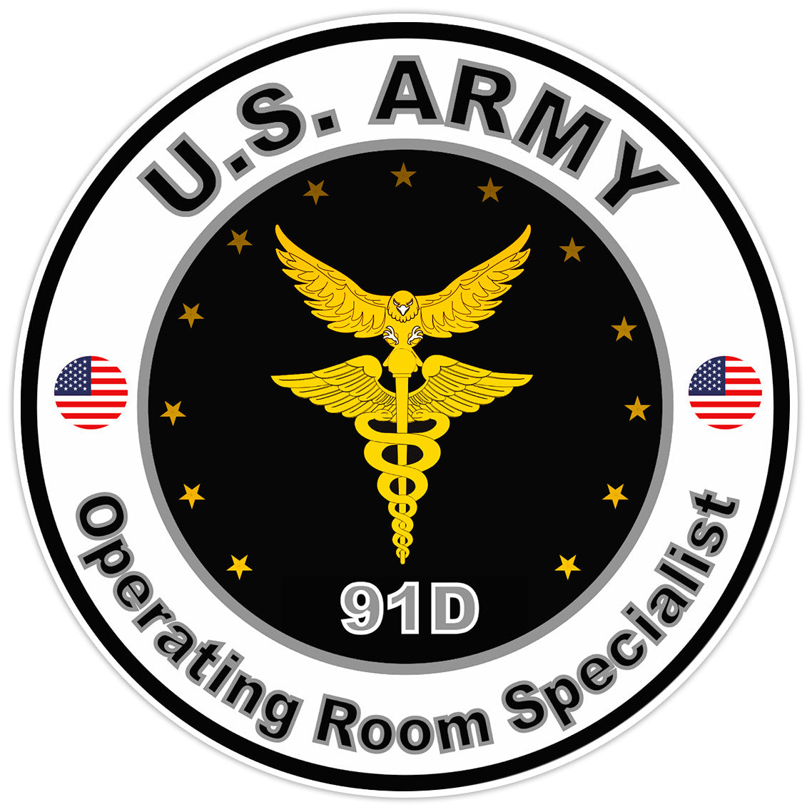 US Army Operating Room Specialist Bumper Sticker Military Soldier Decal 5"